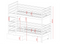 Stapelbed NEMO - 80x180 cm - te splitsen tot 2 bedden - wit