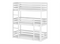 Stapelbed TED - 90x200 cm - 3 persoons - wit