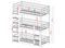 Stapelbed TED - 90x200 cm - 3 persoons - wit