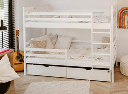 Stapelbed NEMO - 90x200 cm - te splitsen tot 2 bedden - wit