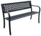 Tuinbank - 125x53x77 cm - zwart - rooster patroon