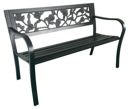 Tuinbank - 125x53x77 cm - zwart
