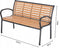 Tuinbank - bruin - 125x60x80 cm
