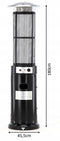 terraskachel - gepoedercoat - rond - gas - 180cm