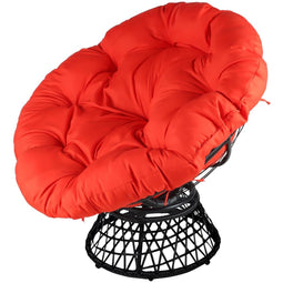 Draaistoel voor tuin - Rood - Met kussen - 360 graden
