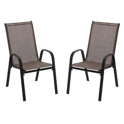 Tuinstoelen set bruin - 54x72x96 cm