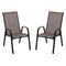 Tuinstoelen set bruin - 54x72x96 cm