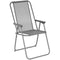 Tuinset met parasol - Donkergrijs - Ronde tafel - 4 stoelen