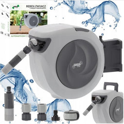 Tuinslanghaspel automatisch 20m - Slang - Automatisch oprolsysteem - 20m - 20x45x35cm