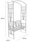 Tuinpergola met bank - 110x50x206cm