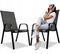 Tuinstoelen set grijs - 55x62x96cm