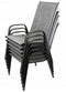 Tuinstoelen set grijs - 55x62x96cm