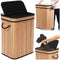 Bamboe wasmand 80 liter - zwart - 42x32x60cm