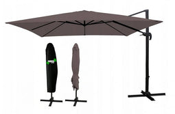 Zweefparasol 3x3 meter - Kakikleur - Met hoes