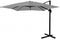 Zweefparasol met hoes - grijs - 3x4 m