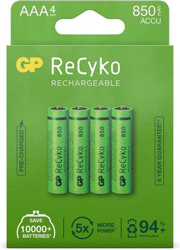 GP Recyko AAA 850mAh 4x