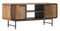 DTP Home TV stand Evo small, 2 doors, 2 open racks,60x145x40 cm, recycled teakwood