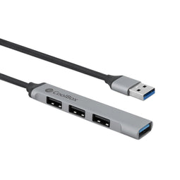 Hub USB CoolBox COO-HUB195 Grijs Zilverkleurig