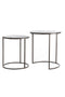 Light&living Bijzettafel S/2 Ø41x46+Ø49x52 cm TALCA donker bruin