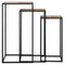 DTP Home Columns Sirius NATURAL, set of 3,60x30x30 cm / 70x36x36 cm / 80x42x42 cm, recycled teakwood