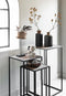 DTP Home Columns Sirius NATURAL, set of 3,60x30x30 cm / 70x36x36 cm / 80x42x42 cm, recycled teakwood