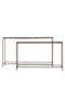 Light&living Side table S/2 120x21x72+140x25x82 cm MORENA bruin marmr+brn
