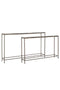 Light&living Side table S/2 120x21x72+140x25x82 cm MORENA bruin marmr+brn