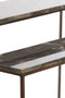 Light&living Side table S/2 120x21x72+140x25x82 cm MORENA bruin marmr+brn