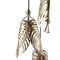 PTMD Mirthe Gold ijzeren hanglamp blad patroon