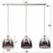 AnLi Style Hanglamp 3xØ33 shaded ovaal glas
