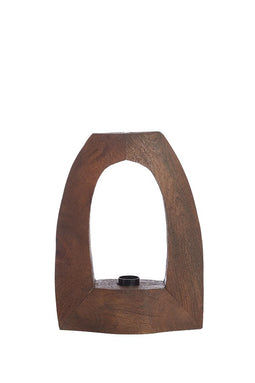Light&living Tafellamp 27x10x35 cm CARINI hout mat oranje-bruin