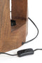 Light&living Tafellamp 27x10x35 cm CARINI hout mat oranje-bruin