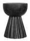 MUST Living Side table Trophy,45xØ34 cm, suar wood, black with natural cracks