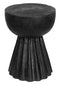 MUST Living Side table Trophy,45xØ34 cm, suar wood, black with natural cracks