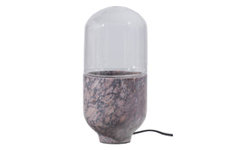 WOOOD Exclusive Asel Tafellamp Marmer Glas Grijs Bruin