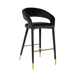 Richmond Barstoel Gia antraciet velvet fire retardant (FR-Quartz 801 Antraciet)