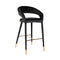 Richmond Barstoel Gia antraciet velvet fire retardant (FR-Quartz 801 Antraciet)