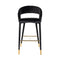 Richmond Barstoel Gia antraciet velvet fire retardant (FR-Quartz 801 Antraciet)