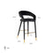 Richmond Barstoel Gia antraciet velvet fire retardant (FR-Quartz 801 Antraciet)