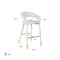 Richmond Barstoel Gia white bouclé fire retardant (FR-Copenhagen 900 Bouclé White)