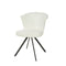 AnLi Style Stoel halfronde rug spring boucle Wit