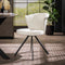 AnLi Style Stoel halfronde rug spring boucle Wit