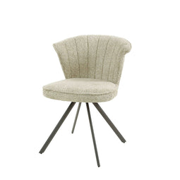 AnLi Style Stoel halfronde rug spring boucle Zand