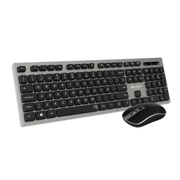 Toetsenbord en draadloze muis Subblim SUBKBW-CEKE01 Qwerty Spaans Zwart/Gris