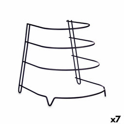 Pannen Organiser Zwart Ijzer 24 x 26,5 x 24 cm (7 Stuks)