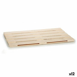 Snackdienblad Bruin Hout 40 x 2 x 60 cm (12 Stuks)