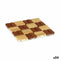 Placemat Set Vierkant Bamboe Bruin 13 x 2 x 13 cm (24 Stuks)