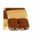 Placemat Set Vierkant Bamboe Bruin 13 x 2 x 13 cm (24 Stuks)