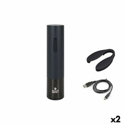 Elektrische kurkentrekker Percutti Nero Zwart (2 Stuks)