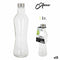 Glazen fles Anna 1 L Metalen dop Metaal Glas (12 Stuks)